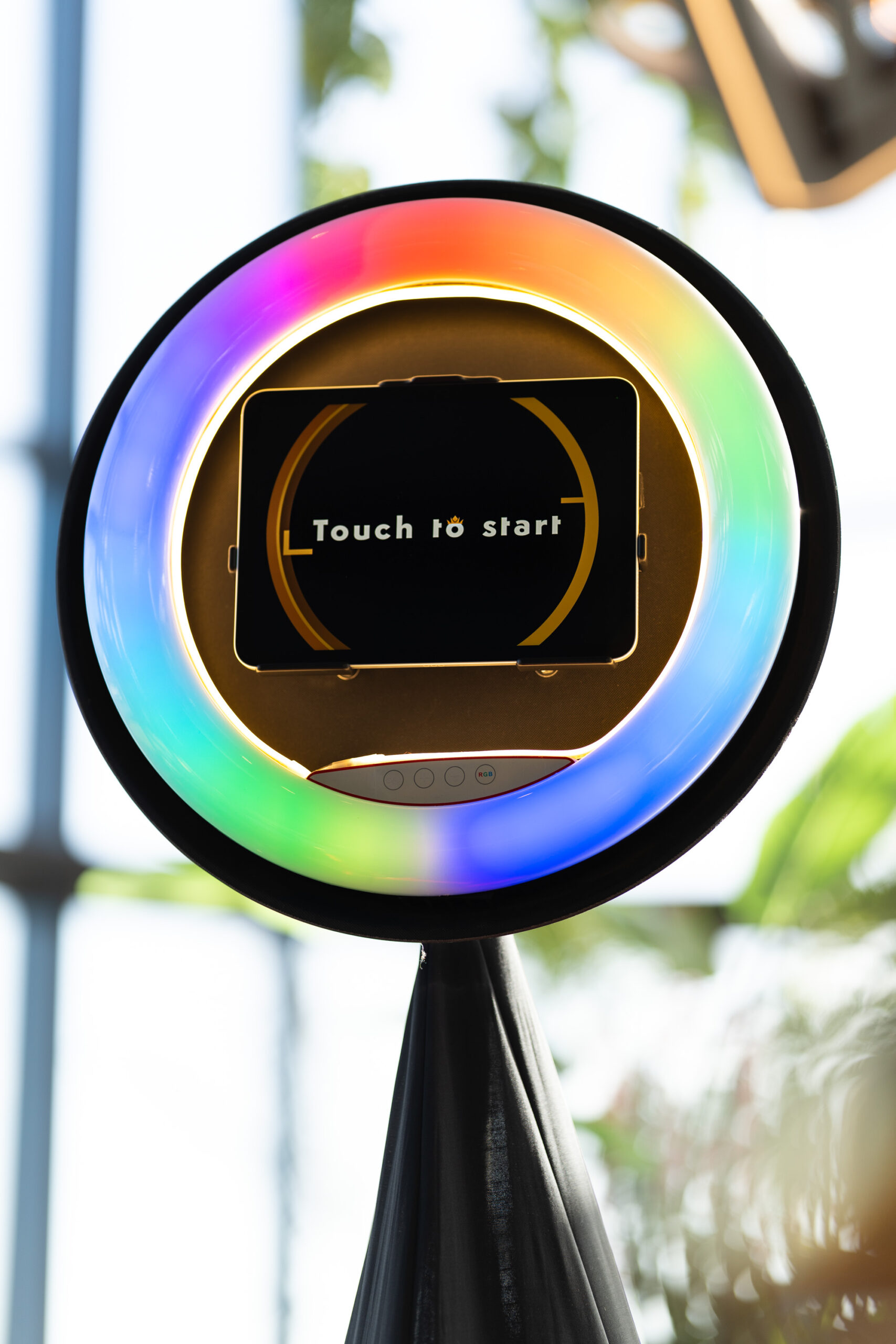 Light Ring photobooth opgesteld op een evenement in de regio Tilburg